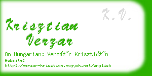 krisztian verzar business card